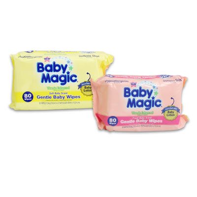 Baby Magic Gentle Baby Wipes Soft Baby & Fresh Baby Scent 80-Count (Pack of 8)