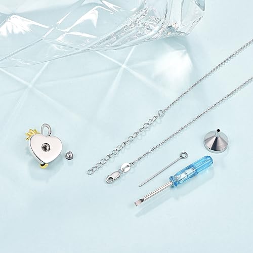 TANGPOET Sunflower Ashes Necklace 925 Sterling Silver Urn Necklace Memorial Cremation Jewellery for Ashes Pendant for Family Friends Pet with Funnel Filler Kit - Image 2