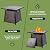 OutVue 28 inch Wicker Propane Fire Pit Table,Gas Fire Pits Table for Outside,50000 BTU Propane Firepit with Lid &Lava Rocks,Gas Firepit for Garden,Yard (Brown Rattan)