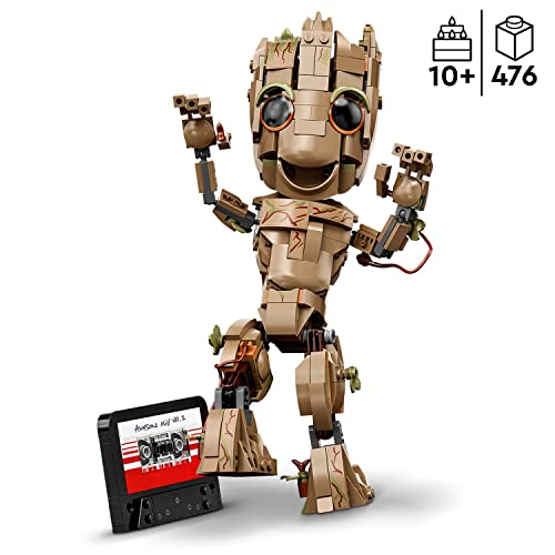Marvel Io Sono Groot, Set Costruzioni con Modellino Marvel dei Guardiani della Galassia, Supereroe Giocattolo, Idee Regalo di Compleanno, Giochi Creativi per Bambine e Bambini da 10 Anni 76217 - Lego - Immagine 1