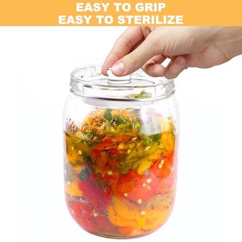 Jucoan 9 Pack Glass Fermentation Weights with Easy Grip Handles, Heavy Glass ...