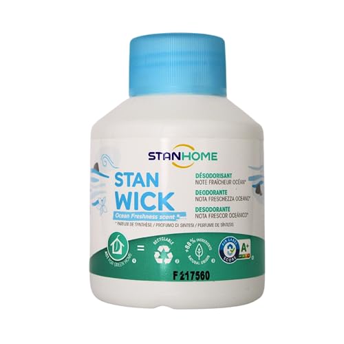STANHOME Stan wick Ambientador atrapaolor, Aromatiza y refresca el Hogar - Fragancias: Limón, Oceáno, Floral, Montaña (Frescor Oceánico, 250ml)