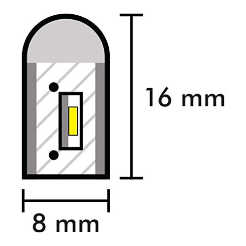 Tira de luz LED neón verde 9.84 pies 120 V miniatura 6