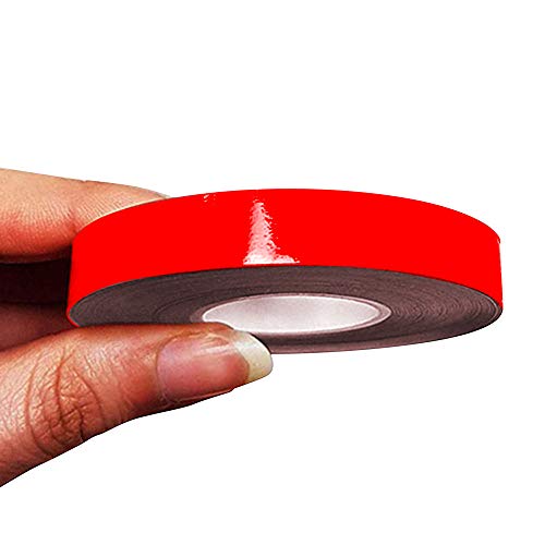 4R Quattroerre.it 10503 Trim Stripes Bandes Adhésives pour Voitures, Rouge Fluorescent, 10 mm x 10 MT