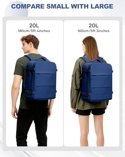 Image of coowoz Travel Backpack Carry On for Women Man Gym Backpacks with Laptop Compartment Mochila de Viaje Teacher Personal Item Backpack Airplane Accessories Must Haves Royal Blue Small
