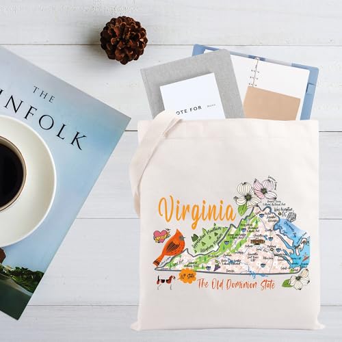 Bolso tipo tote CMNIM Virginia State - Souvenir de viaje o regalo para mudanza o bienvenida a Virginia miniatura 3