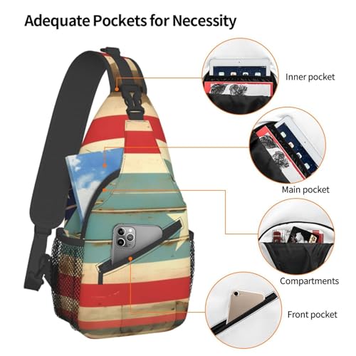 Mochila bandolera Puerto Rico Flag para viajes y deportes miniatura 4