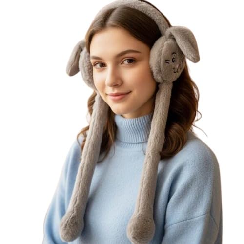 Uniflame Bunny Ear Warmers, Plush Faux Fur Earmuffs with LED Lights, Pink/Purple/Mint, One Size, Winking Rabbit Design, Winter Accessory for Ages 8+-image-27