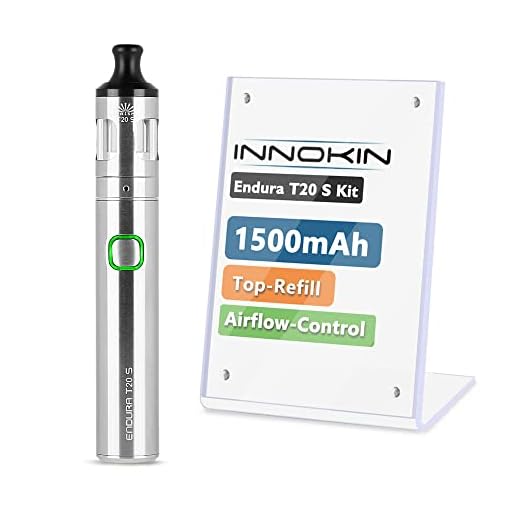 E Cigarette Vape Pen Starter Kit, Innokin Endura T20S Vape Pens, 1500mAh E-Cig Vape Kits with Top-Refill 2ml Prism T20S MTL Tank, Using Prism-S Coil, AMZ Edition No Nicotine - Stainless Steel