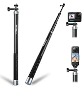 REYGEAK Extension Selfie Stick Long Pole Invisible (106inch/270cm), Light Carbon Fiber Extension ...