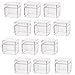 Toyvian 12 cajas cuadradas de plástico transparente de 5 x 5 cm con tapa, cajas de embalaje, cajas de almacenamiento transparentes para caramelos, cajas de regalo