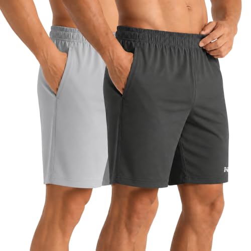 Image of NINQ Workout Half Pant for Man | Gym Shorts for Men with Drawstring Waist & 1 Zipper Pockets | Stylish Lightweight Shorts Pant for Men Sports