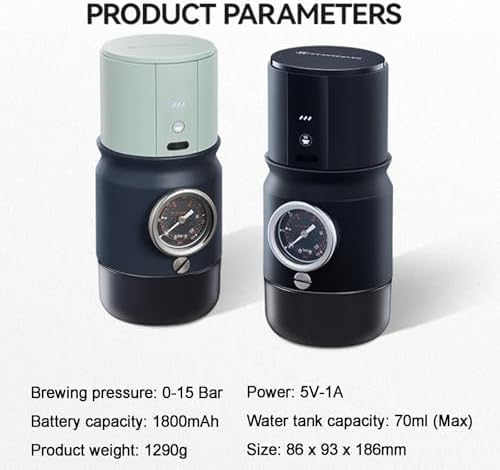 Cafetera Expreso Portátil con Batería y Tanque 70 mL miniatura 5