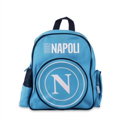 Colourbook Zaino Asilo Originale SSC Napoli, Zainetto Bambino 25x17x10 Cm, Tasca Porta Borraccia, Spallacci Imbottiti Regolabili, Licenza Ufficiale, Azzurro, Per Asilo E Tempo Libero