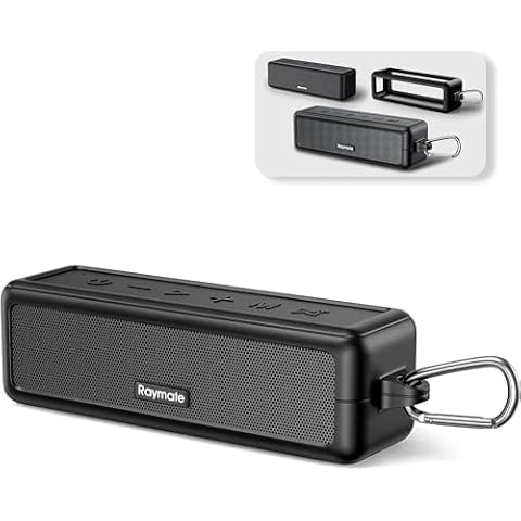 Raymate Bluetooth Speakers, HiFi Stereo Sound with DSP, 30W IPX7 Waterproof Speaker Wireless Bluetooth-V5.0, 1000mins Playtime, Portable Speaker for Home, Outdoor, Party Cover