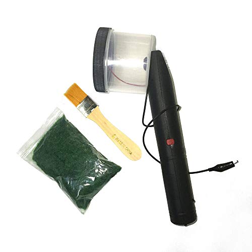KHROOLT Mini Static Grass Flocking Applicator Handheld Static Grass Flock Applicator Machine DIY Artificial Landscape Building ABS Applicator with Anti-Slip Handlefor Advanced Diorama Model Scenery