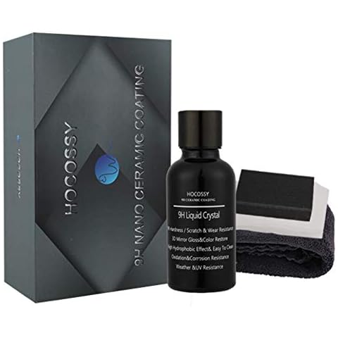 High Gloss 9H 3D Diamond Hardness Nano Super Ceramic Automotive Coating car kit,Hocossy Anti-Scratch Super Hydrophobic Liquid Pro Premium Ceramic Car Coating Paint Sealant Protection-30ml Cover