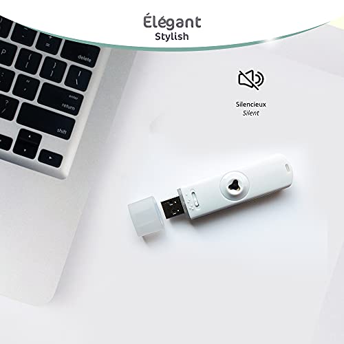 Aroflora 758 Keylia - Difusor de aceites Esenciales con Puerto USB, Color Blanco