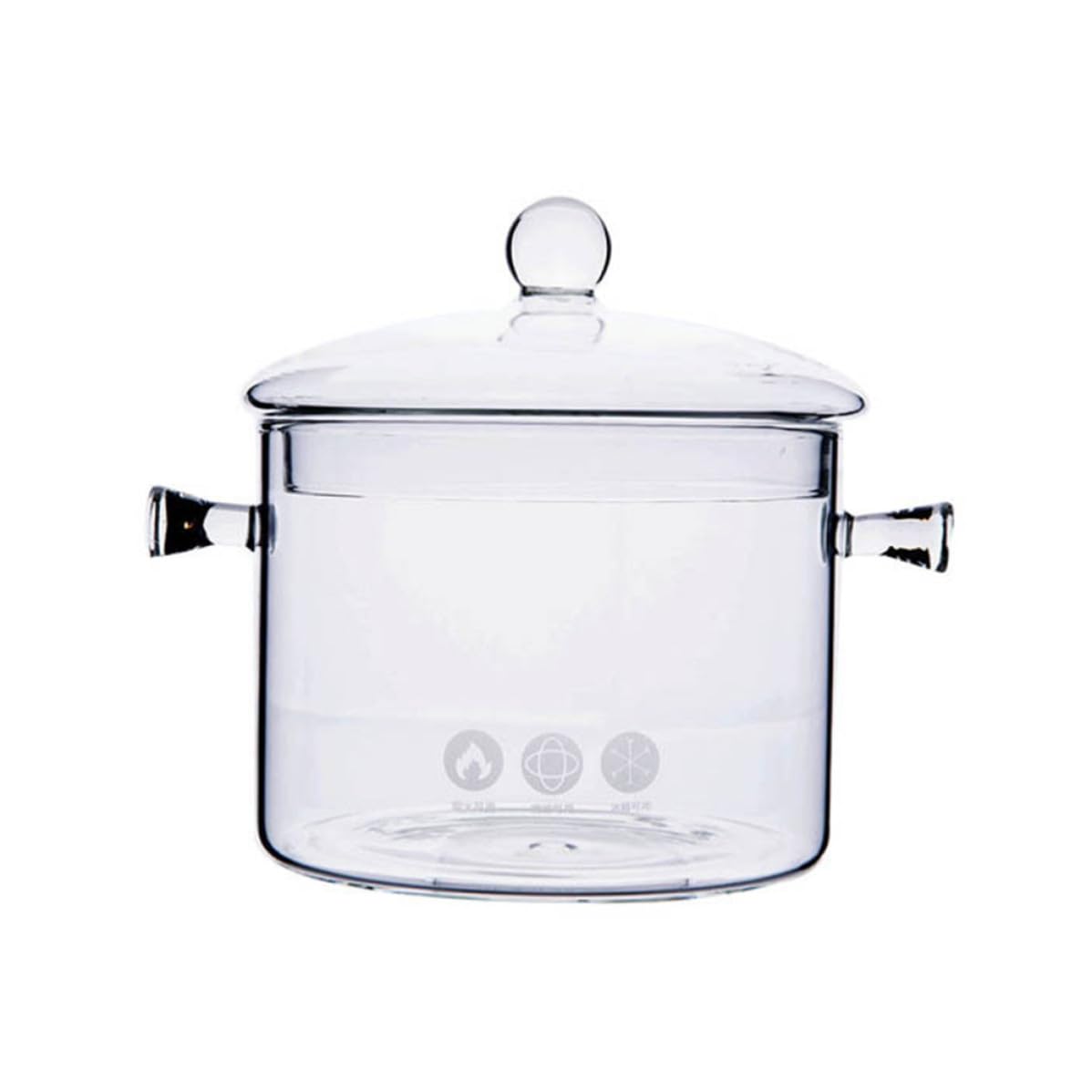 Casserole avec couvercle haut de gamme en verre thermorésistant