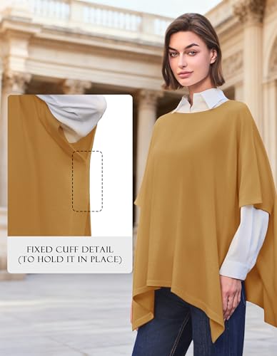 Image of PULI Women's Pullover Poncho Sweater Oversized Knit Layering Top Travel | Sleeveless and Layers Over Any Shirt At Home or Work