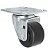 Low Profile Heavy Duty Caster and Heavy Duty Polyolefin Wheel 4x4.5" Top Plate