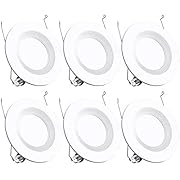 5/6 Inch Led Recessed Lights Downlight (5 Inch Compatible), 13W (120W Equivalent) Recessed Lighting, 5000K (Daylight) Dimmable Led Can Lights UL and Energy Star Certified 6 Pack