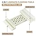Pangda 2 Pcs 4 in 1 Laminate Flooring Tools Nylon Tapping Block Wood Floor Composite Board Laminate Installation Tool Wood Tapping Block with Inclined Slot, Barb Slot U, V Slot, l Slot (Large)