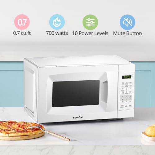 COMFEE EM720CPL-PM 700W Countertop Microwave, ECO Mode