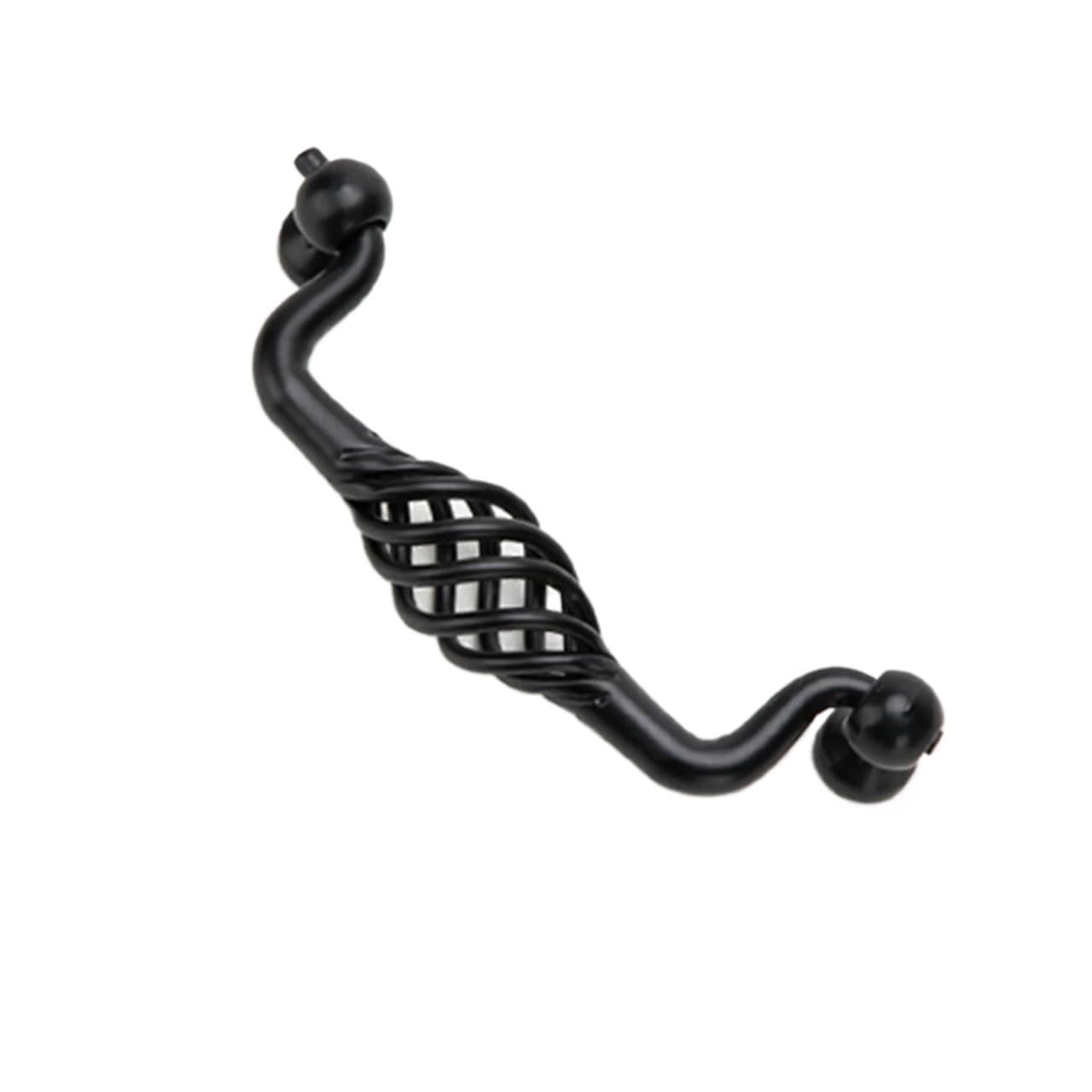 Yonmledo Type8 Black 96Mm Brass Vintage Drawer Handles 2Pcs Antique Bronze Cabinet Handles Hollow Out Birdcage Handles Drawer Knobs Wardrobe Door Pullers Furniture Handle With Screws(Type8 Black 96Mm)