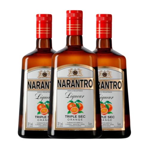 Triple Seco Campeny Narantro Seco 1 L (Caja de 3 Botellas de 1 L)