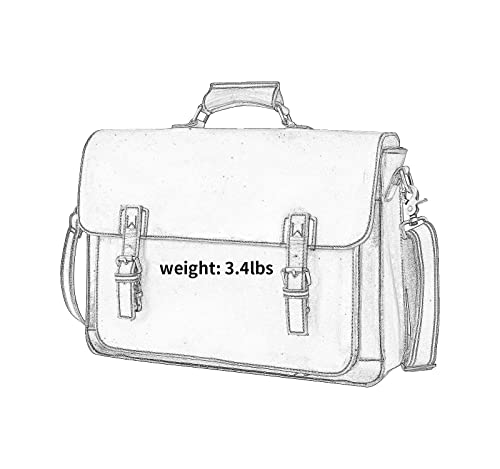 Leather Messenger Bag for Men 17.3 Inch Laptop Briefcase Full Grain Leather Business Travel Computer Office Bag3