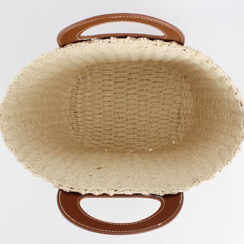 Bolso Casual de Paja Tejido en Rattan para Playa miniatura 6
