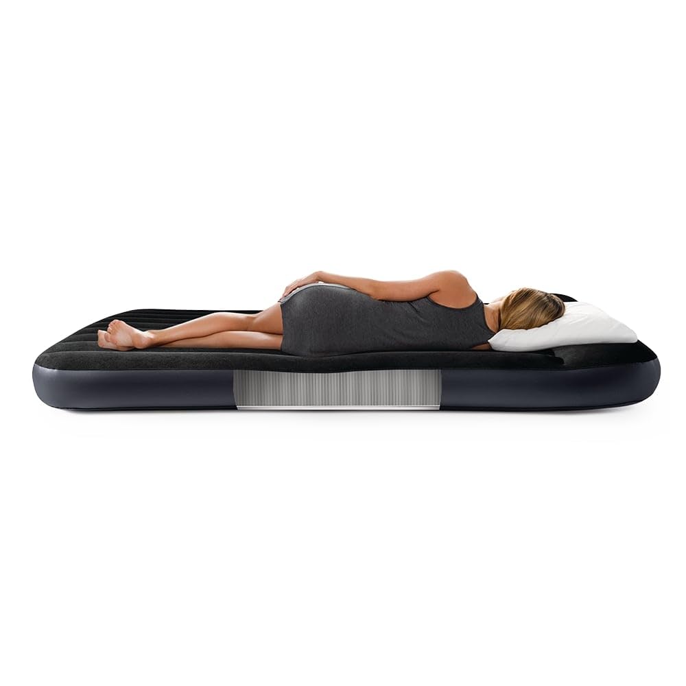 Intex 64144, Colchón hinchable, Unisex, Negro, 182x203x25 cm