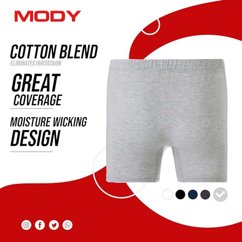 Mody Men's Boxer Briefs Underwear 4-Pack, Men's Cotton Boxer Brief, Soft Boxers for Men, Breathable Boxer Briefs3