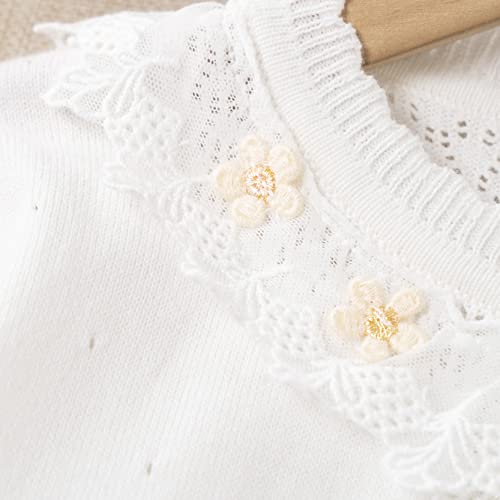 Girls' Long Sleeve One Button Sweater Cardigan Princess Flower Applique Knitted Bolero Shrug4