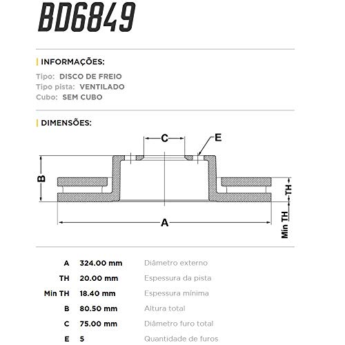 Discos de freio TRASEIROS - BMW X5 - DE 2000 A 2006