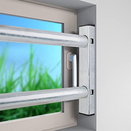 VOSS Fenstersicherung Sicherungsstange Türsicherung Einbruchschutz 2Fach 1000-1700mm verzinkt