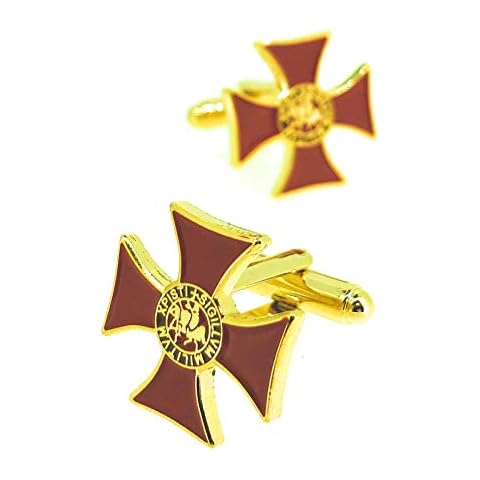Cufflinks for Men with Cross Stamp Cover