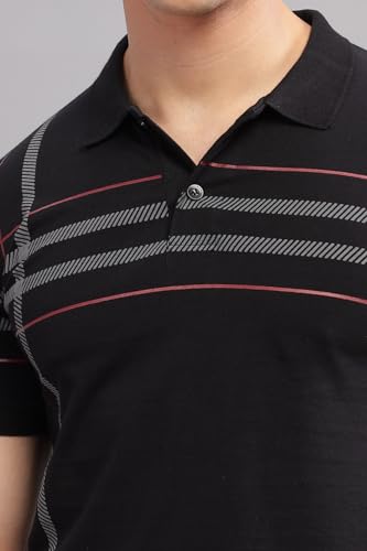 Image of ADRO Regular Fit Polo T-Shirt for Men| Printed Polo T-Shirt | Cotton Polo T Shirt