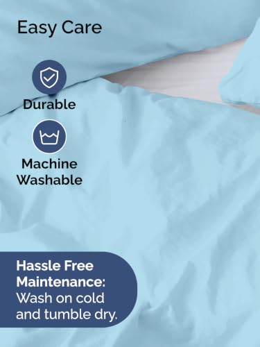 Image of Duvet Cover Oversized King - 3 Piece with Zipper Closure - Light Blue