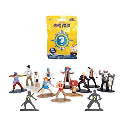 Jada One Piece Figura Sorpresa Metal 4 cm, 1 Unidad Surtido Aleatorio (13 Modelos), Nano Figura Coleccionable con Luffy, Zoro y Más, Blind Bag +3 Años (9337285314R00)