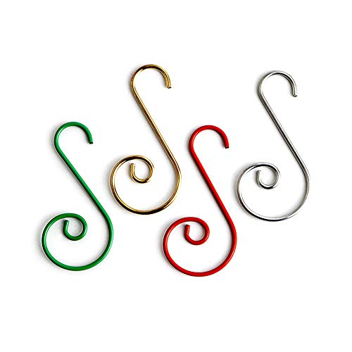 URBEST 80 PCS Exquisite Christmas Ornament Hooks, Christmas Tree S-Hooks Ornament Hanger for Christmas Tree Christmas Balls Party Decorations (Multi-Colors, 80)