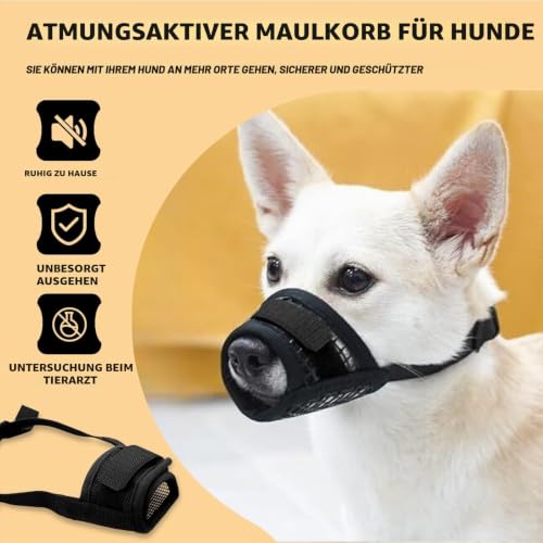KEYRI 2 Stück Maulkorb Für Hunde Verstellbare Schlaufe Weicher