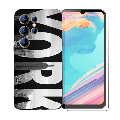 pGYDQQKJP[X Oukitel C1 Plus + KXXN[یtB Aȃ\tgVRP[XیTPUJo[̃P[XJo[ p (6.52") - BST5