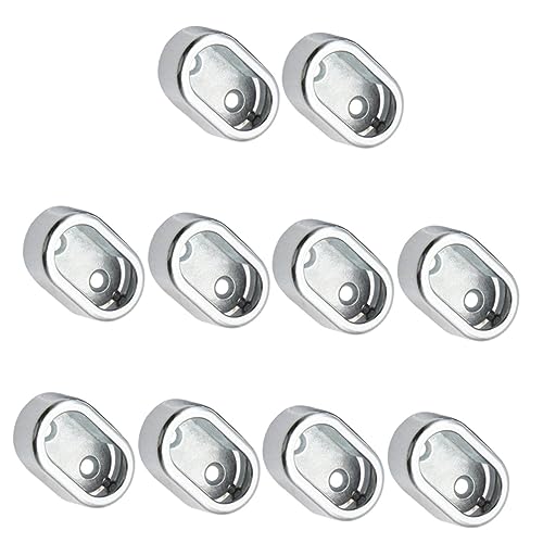 Ciieeo 10pcs Wardrobe Clothes Rail Holder Heavy Duty Rail Base Bracket for Closet Laundry Wardrobe Storage Resistant Design
