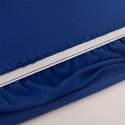 Nappes de Table Haute Stretch Ronde Anti-Plis - Lot de 2 Housses de Table de Bar Café Foncé