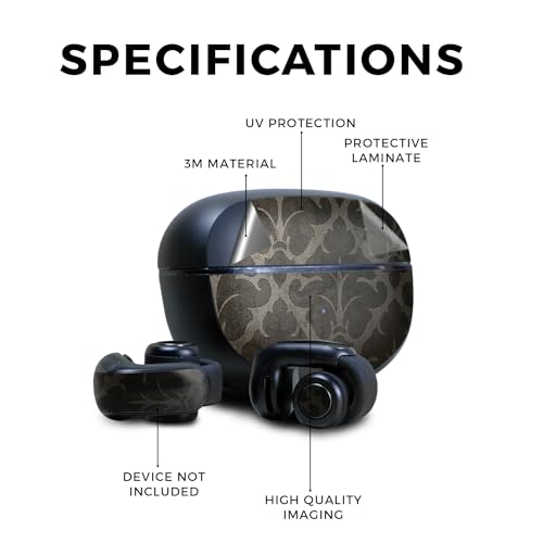 Image of Skin Compatible with Bose Ultra Open Earbuds - Vintage Elegance - Premium 3M Vinyl Protective Wrap Decal Cover - Easy to Apply | Crafted in The USA by MightySkins