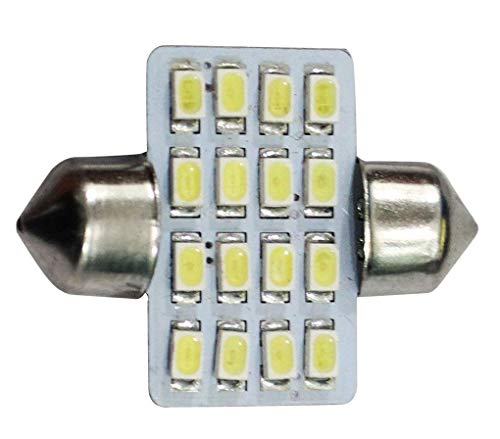 Speedwav 16 LED Interior Festoon Connector Reading Roof Light for Car, 32mm (White)