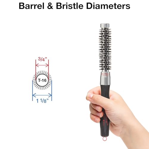 Foto von Olivia Garden Rundhaarbürste Pro Thermal T16, antistatische Rundbürste mit wärmespeicherndem Aluminium-Körper, 16/ 27 mm Durchmesser