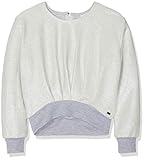 Mexx Mädchen Kapuzenpullover, Silber (Grey Melange W/Silver Print 318155), 128 (Herstellergröße: 122-128)